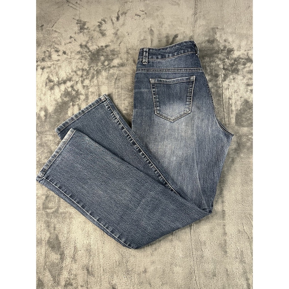 Bandolino Samantha Bootcut Jeans Womens 8 Medium Wash Denim Blue High Rise 2012